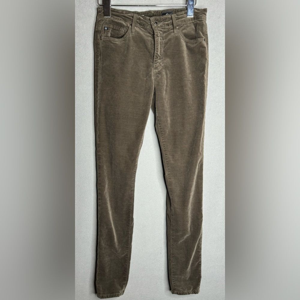 AG adriano goldschmied The Farrah High Waist Velvet Jeans Sz 27R Brown Women’s
